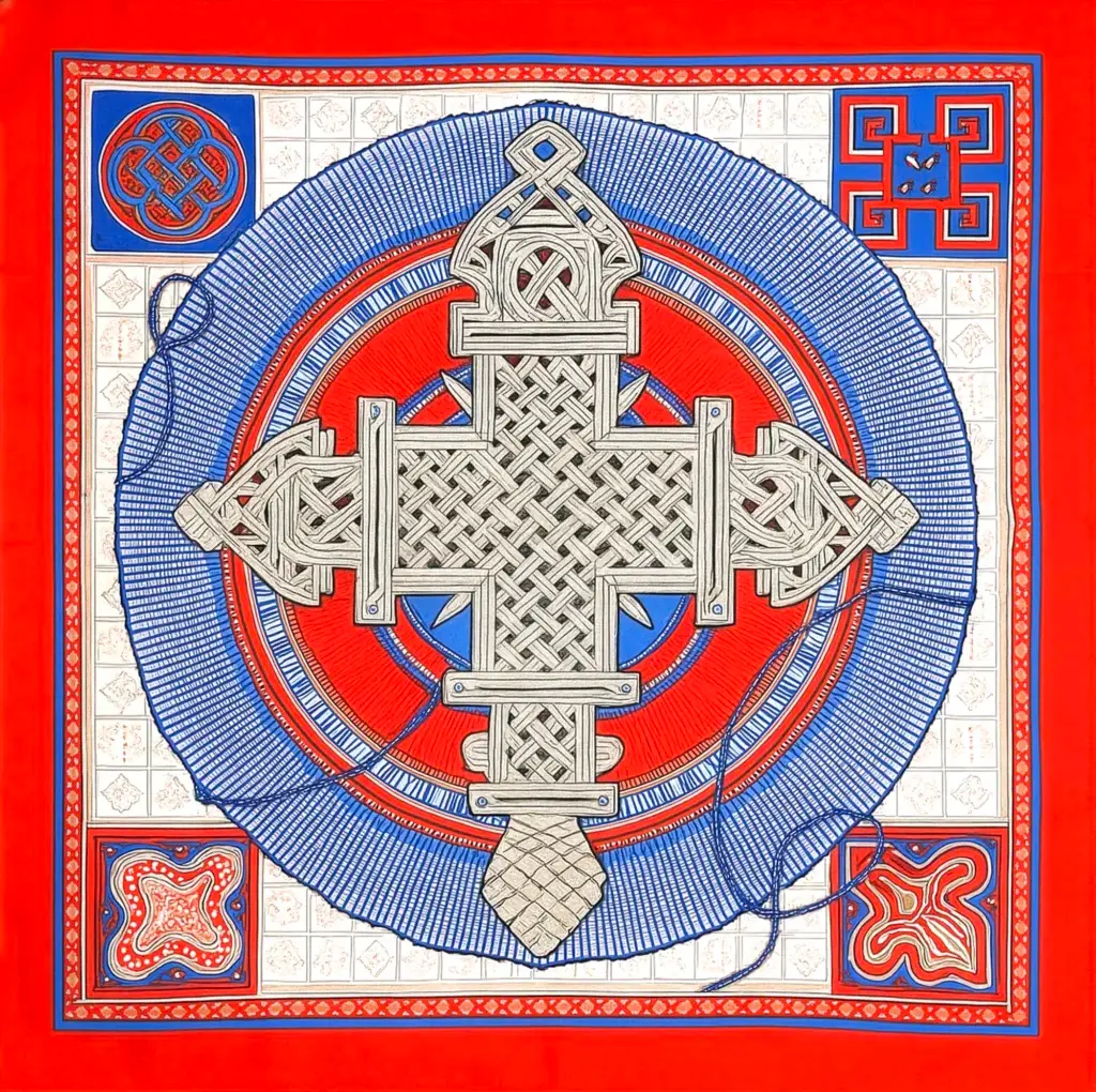 TANA CROSS SILK PRINT
